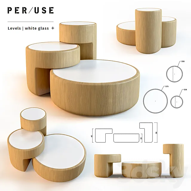 Per _ use Levels Coffee Table 3D Model Per _ use Levels Coffee Table 3D Model