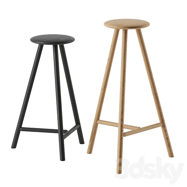Perch bar stool by Nikari 3D Model Perch bar stool by Nikari 3D Model