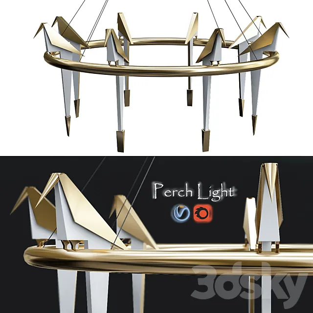 Perch light branch grande 3DModel Perch light branch grande 3DModel