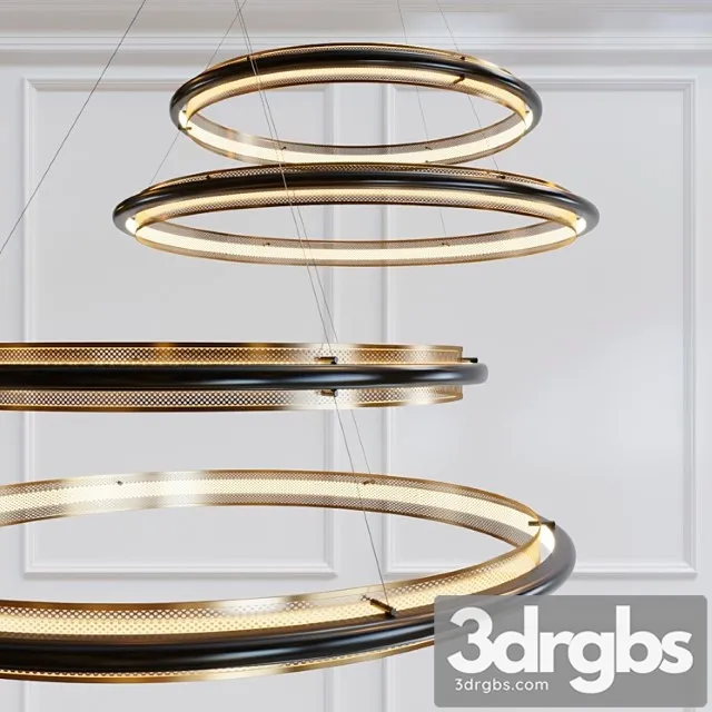 Perforated double led chandelier Perforated double led chandelier