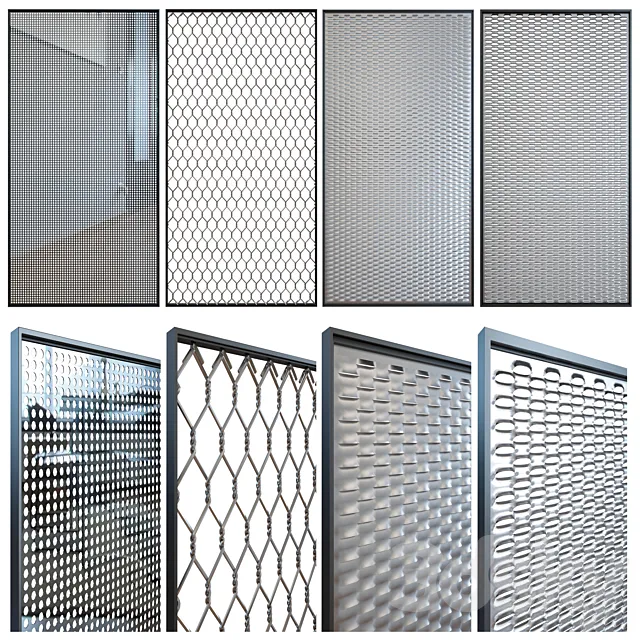 Perforated metal 3D Model Perforated metal 3D Model