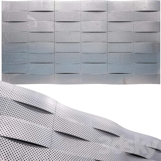 perforated metal panel N12 3D Model