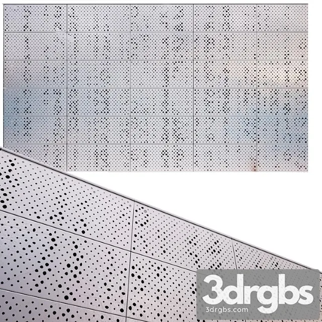 Perforated metal panel n16 3D Model Download