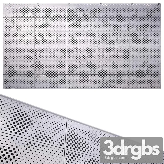 Perforated Metal Panel N2 3D Model Download