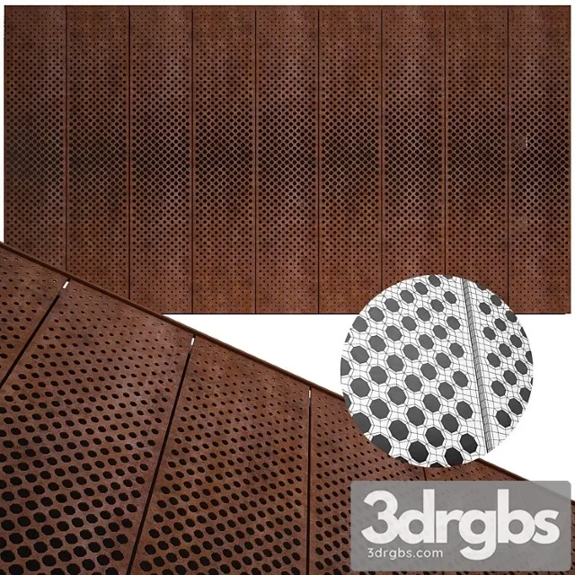 Perforated metal panel n27 3D Model Download