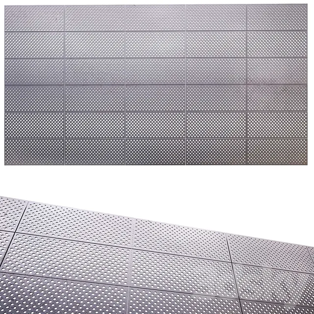 perforated metal panel N6 3D Model