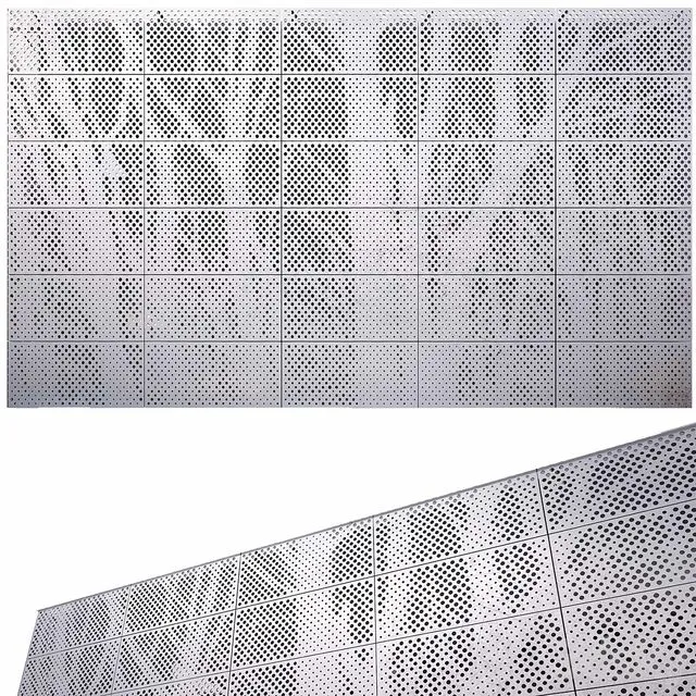 perforated metal panel N7 3D Model