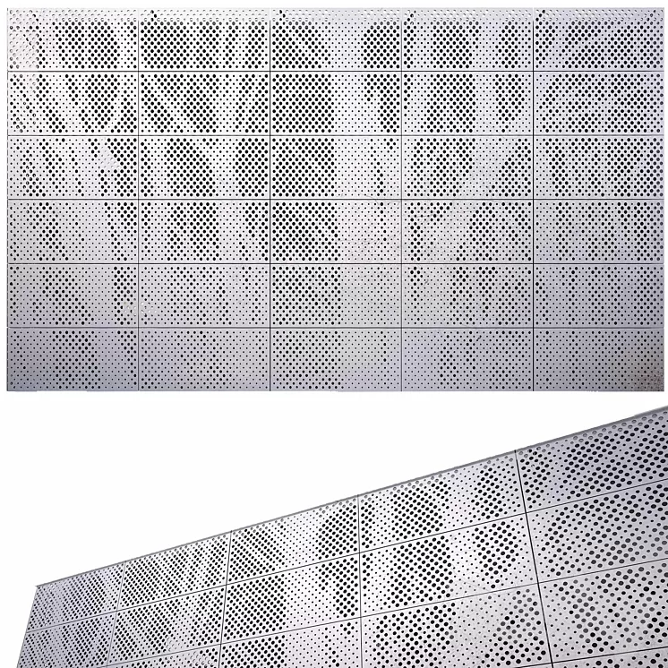 perforated metal panel N7 3D Model perforated metal panel N7 3D Model