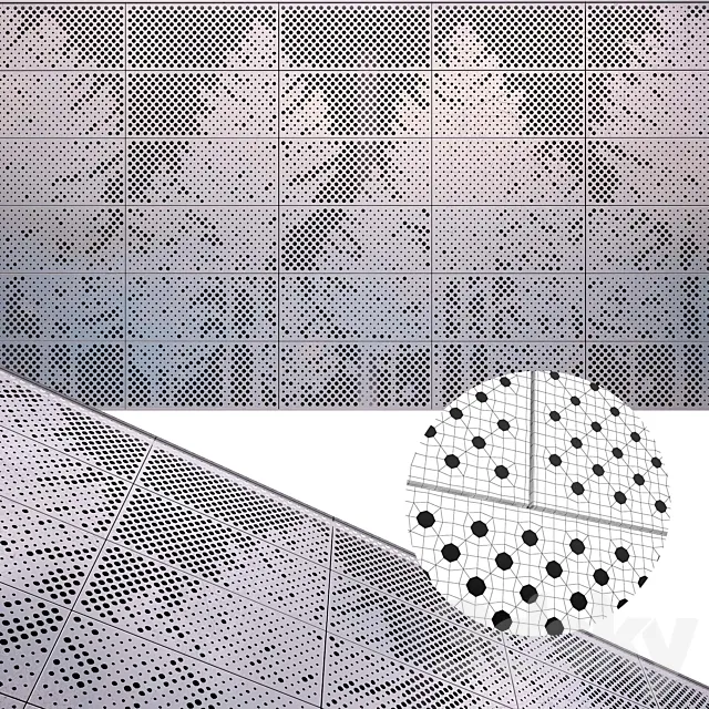 perforated panel 28 3D Model
