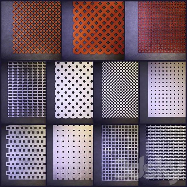 Perforated panel 3DModel