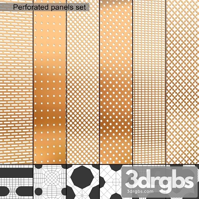 Perforated panels 3D Model Download