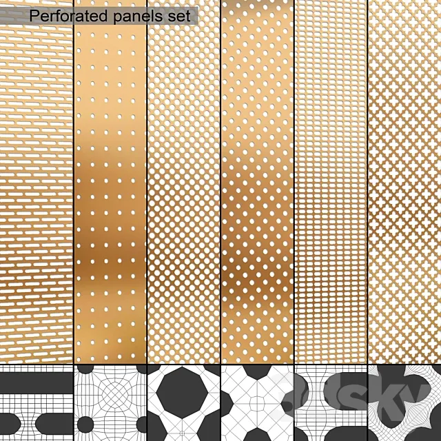 Perforated panels 3DModel Perforated panels 3DModel
