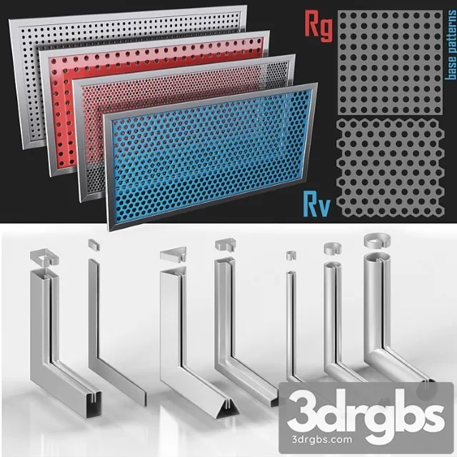 Perforated screens (rv rg) and profiles 3D Model Download