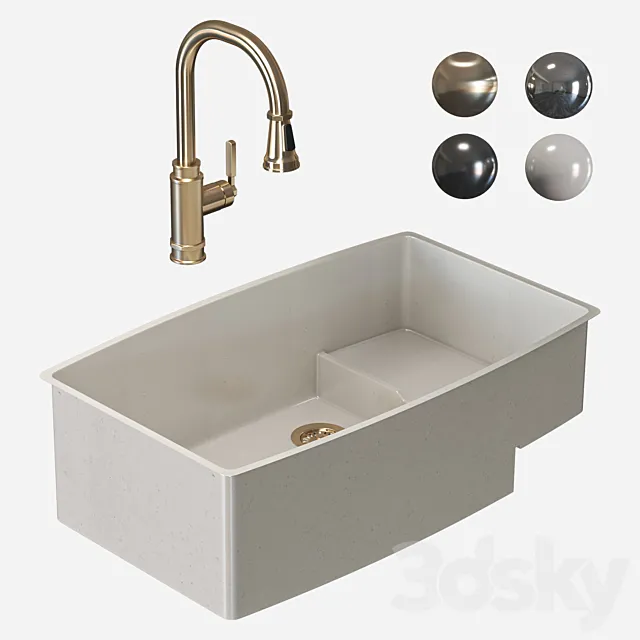 Performa Sink with Faucet 3D Model Performa Sink with Faucet 3D Model