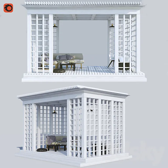 Pergola 3D Model