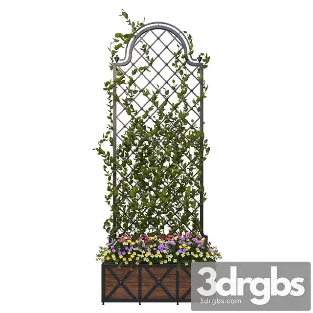 Pergola with Flowers 2 3D Model Download
