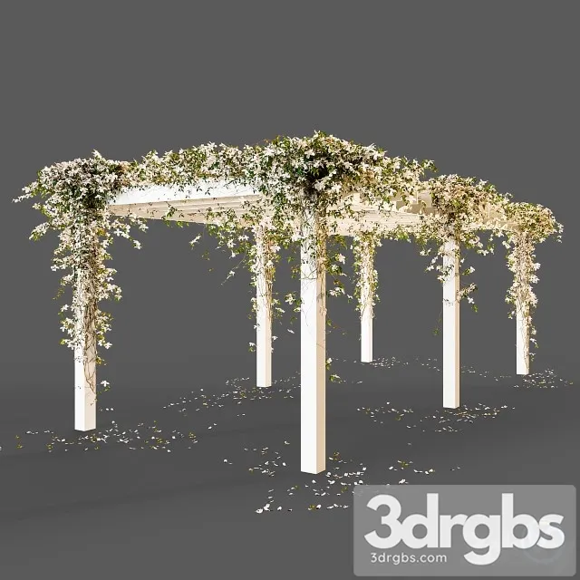 Pergola With Flowers 3D Model Download