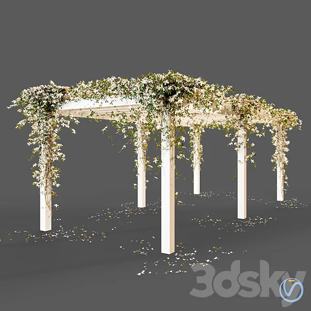 Pergola with flowers 3DModel