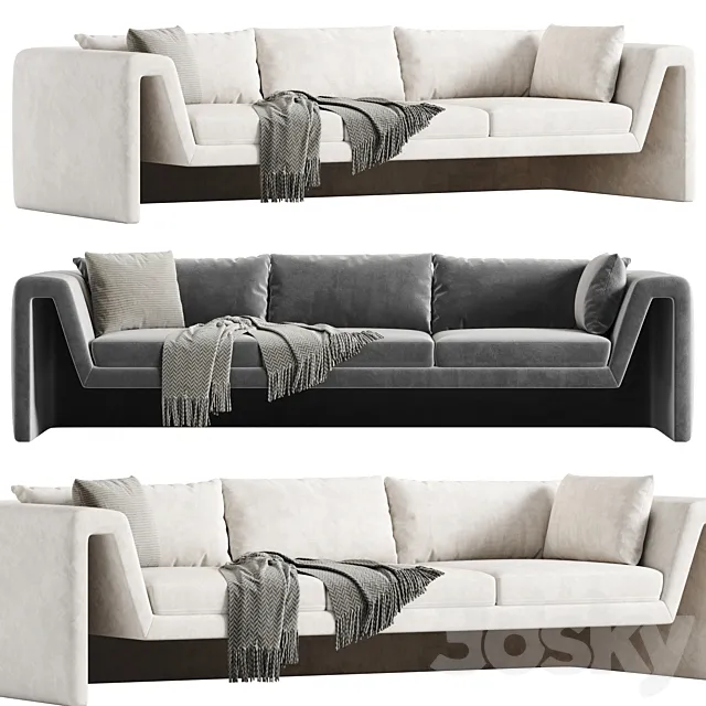PERIMETER GRAY SOFA 3D Model PERIMETER GRAY SOFA 3D Model