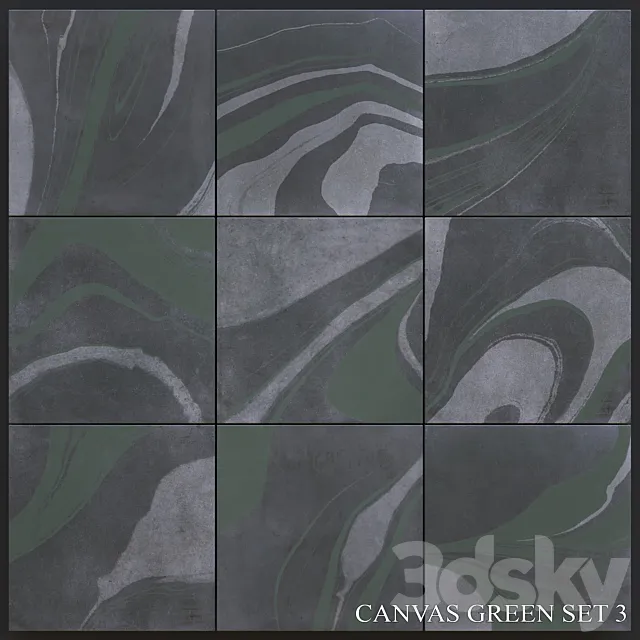 Peronda Canvas Green Set 3 3D Model Peronda Canvas Green Set 3 3D Model