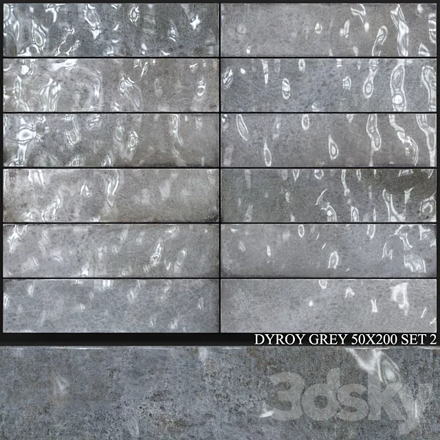 Peronda Dyroy Grey 50×200 Set 2 3D Model