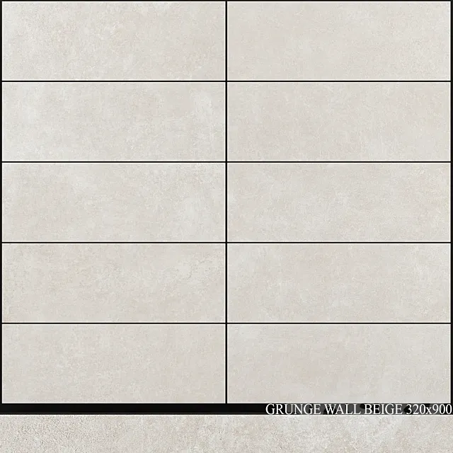 Peronda Grunge Wall Beige 320×900 3D Model