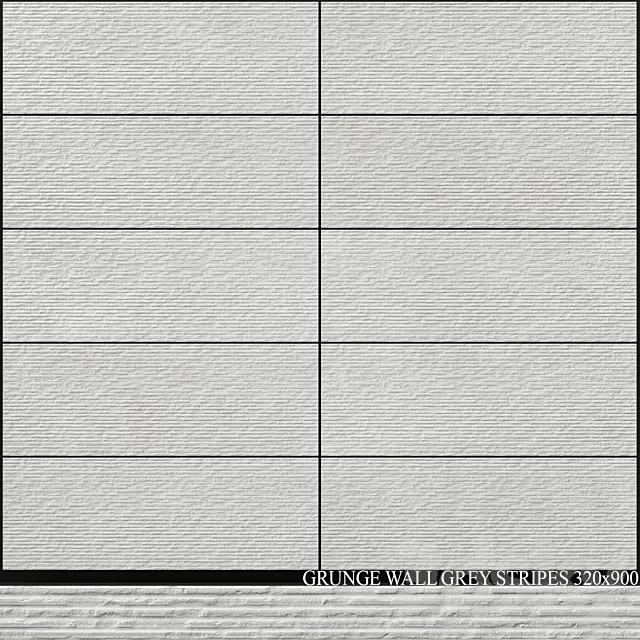 Peronda Grunge Wall Grey Stripes 320×900 3D Model