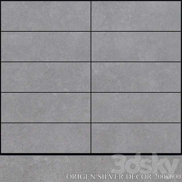 Peronda Origen Silver Decor 200×600 3D Model Peronda Origen Silver Decor 200×600 3D Model