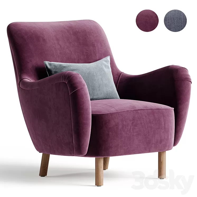 Perry Accent Chair 3D Model Perry Accent Chair 3D Model
