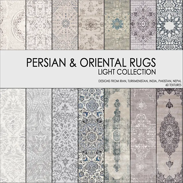 Persian & Oriental rugs light collection 3DModel Persian & Oriental rugs light collection 3DModel