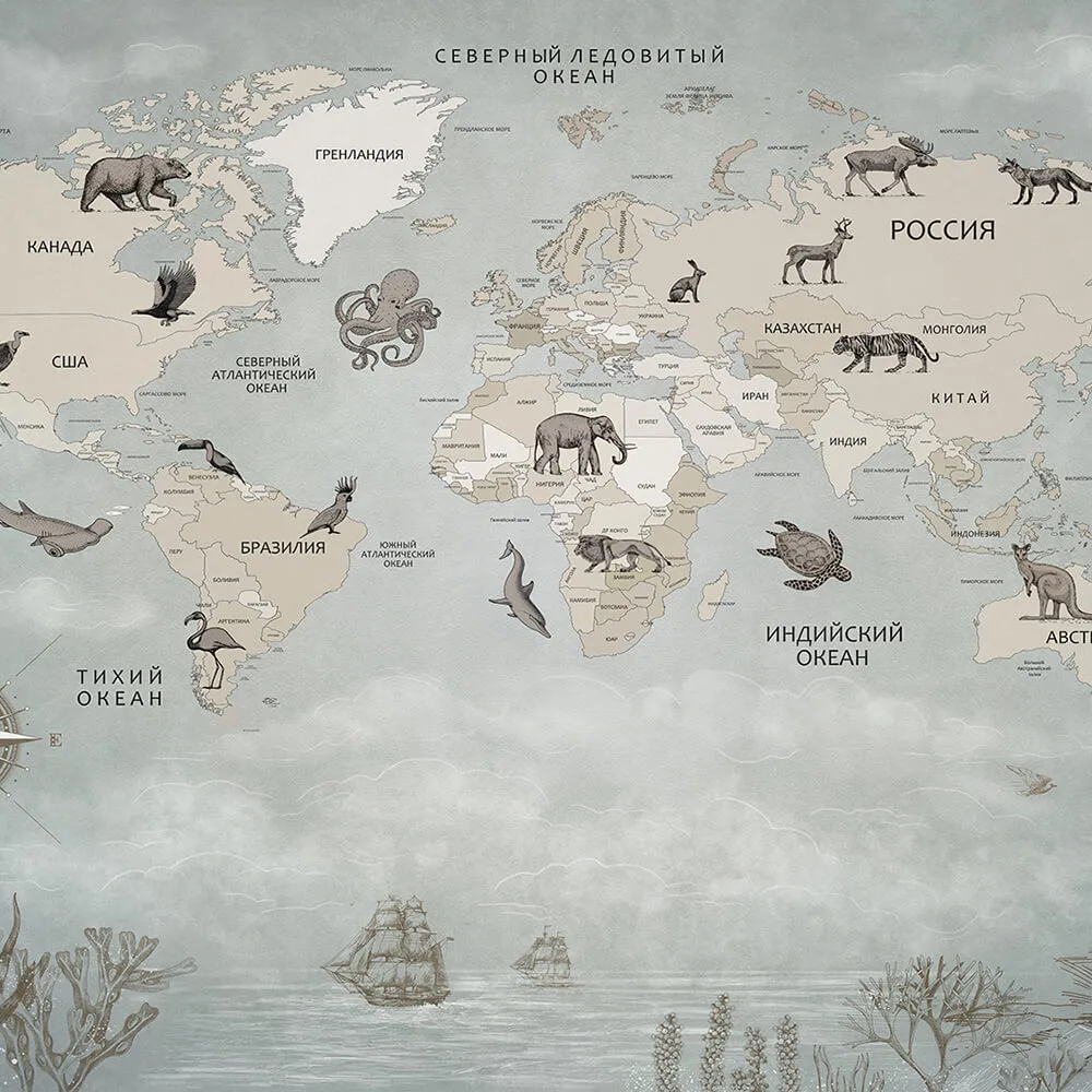 Perspektiva – Wallpaper Animal Map 3D Model