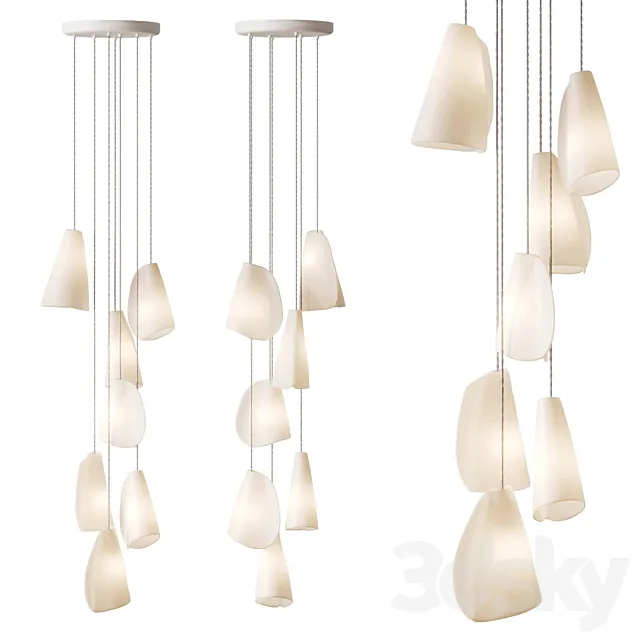 Petal shaped pendant lamp BOCCI 21.7 3D Model Petal shaped pendant lamp BOCCI 21.7 3D Model