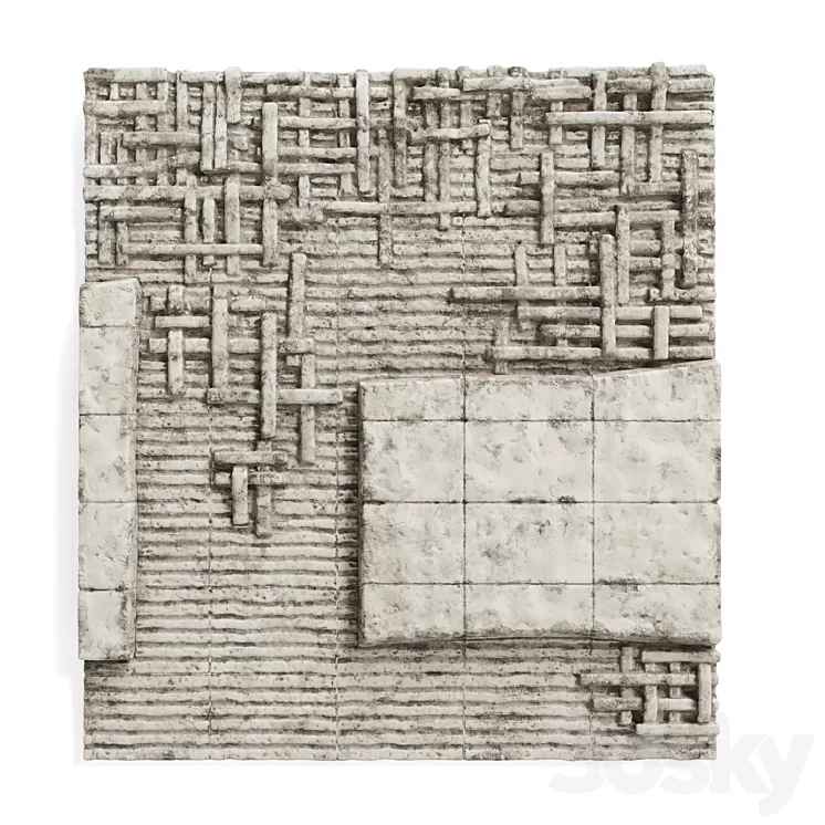 Peter Lane wallmounte ceramic panel 3D Model Free Download