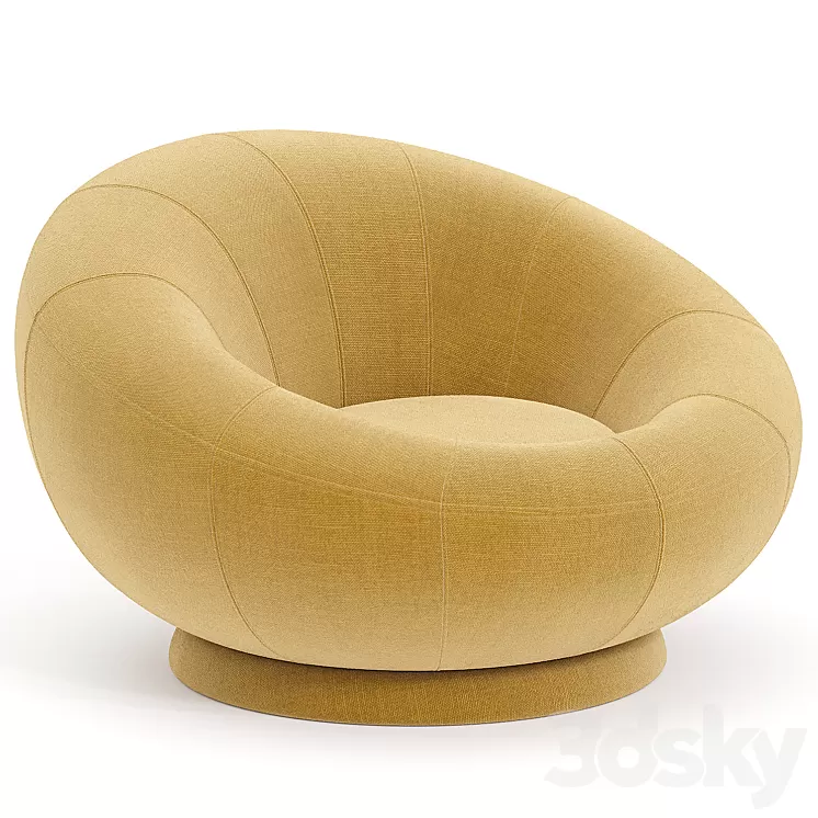 Petite Groovy Swivel Chair 3D Model Free Download
