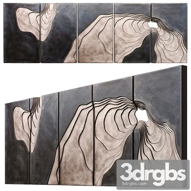 Petr Weigl Contour Bronze 5 Panel 3D Model Download