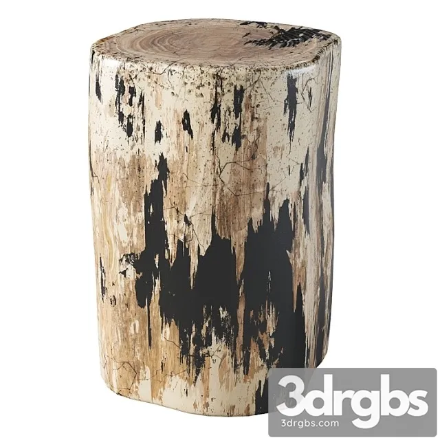 Petrified Log Stool 2nd 3D Model Download