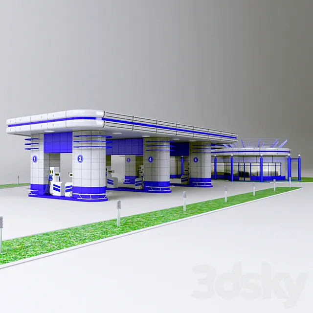 PETROL STATION 3D Model PETROL STATION 3D Model
