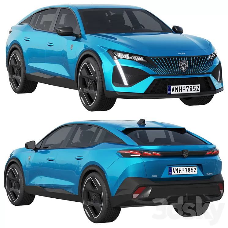Peugeot 408 2022 3D Model Free Download