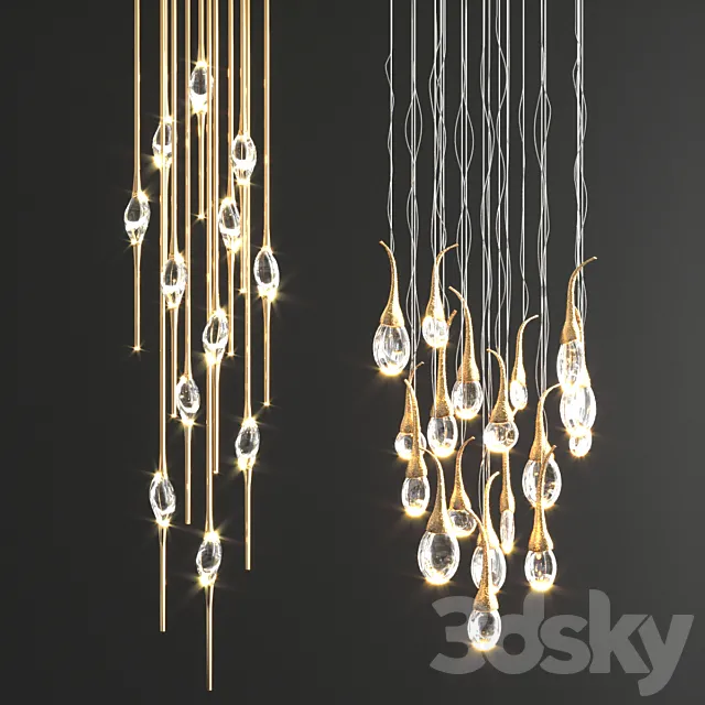 Pezzo Mancante & Seed Cloud Chandelier 3D Model Pezzo Mancante & Seed Cloud Chandelier 3D Model