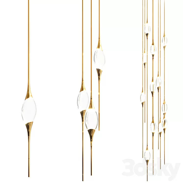 Pezzo round chandelier 3D Model Pezzo round chandelier 3D Model