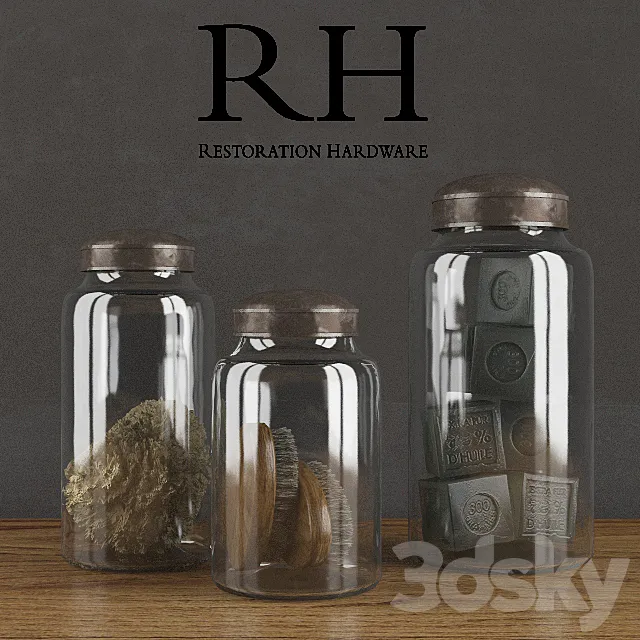 Pharmacy Zinc & Glass _ Restoration Hardware 3DModel Pharmacy Zinc & Glass _ Restoration Hardware 3DModel