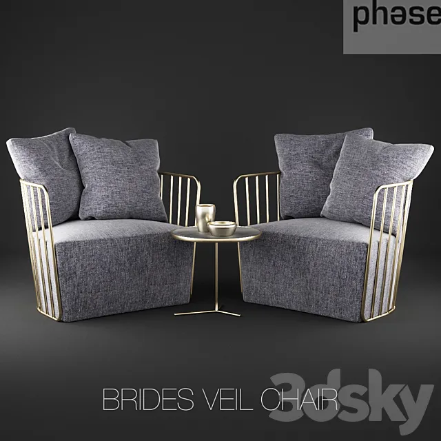 Phase armchair Brides Veil 3D Model