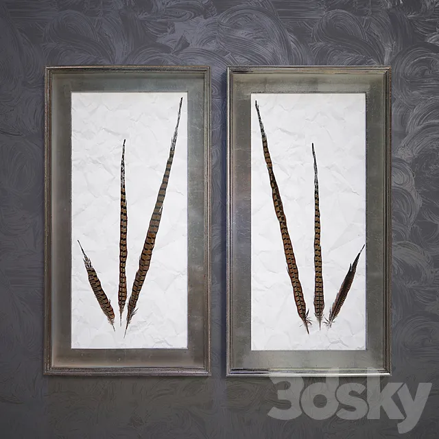 Pheasant Feathers 3D Model Pheasant Feathers 3D Model