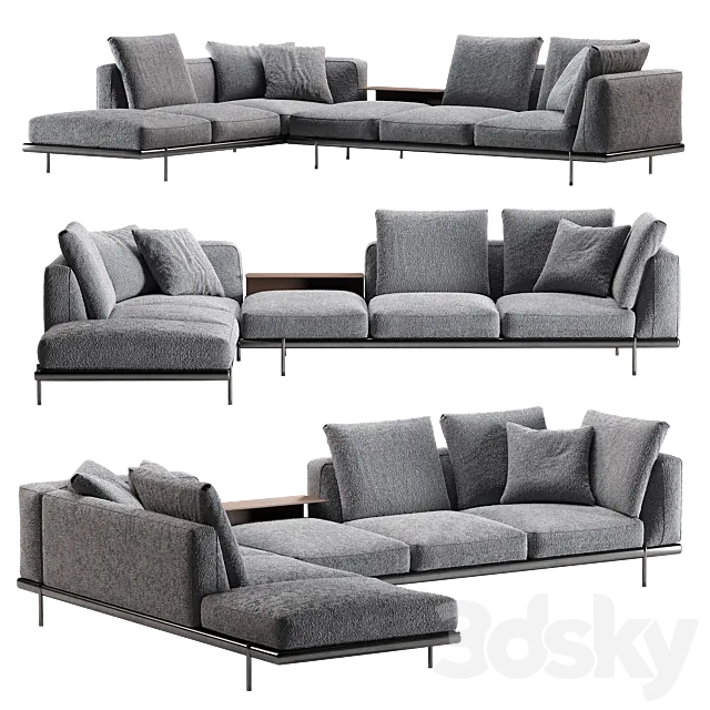 Phil Bonaldo corner sofa 3D Model Phil Bonaldo corner sofa 3D Model