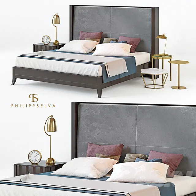 Philipp Selva DOWNTOWN bed 3D Model