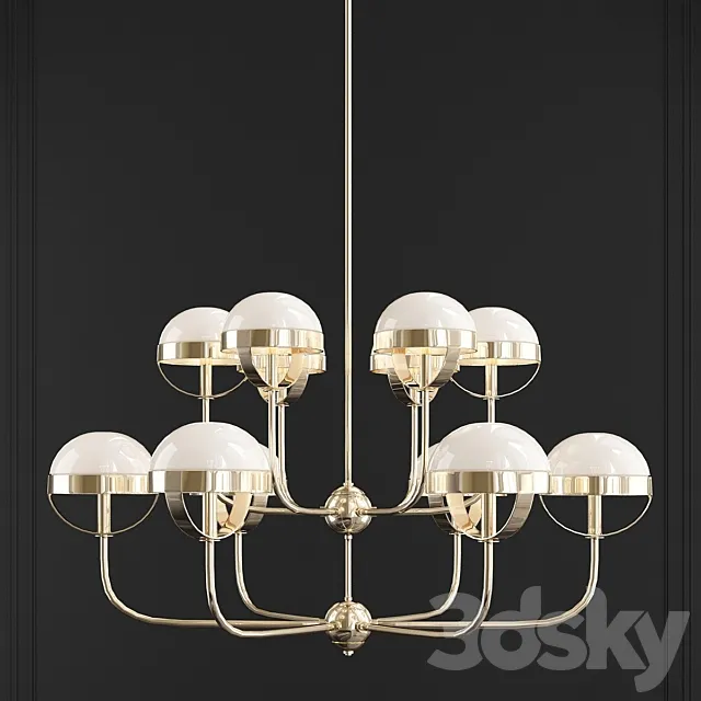 Philippa 12-Light Shaded Chandelier 3D Model
