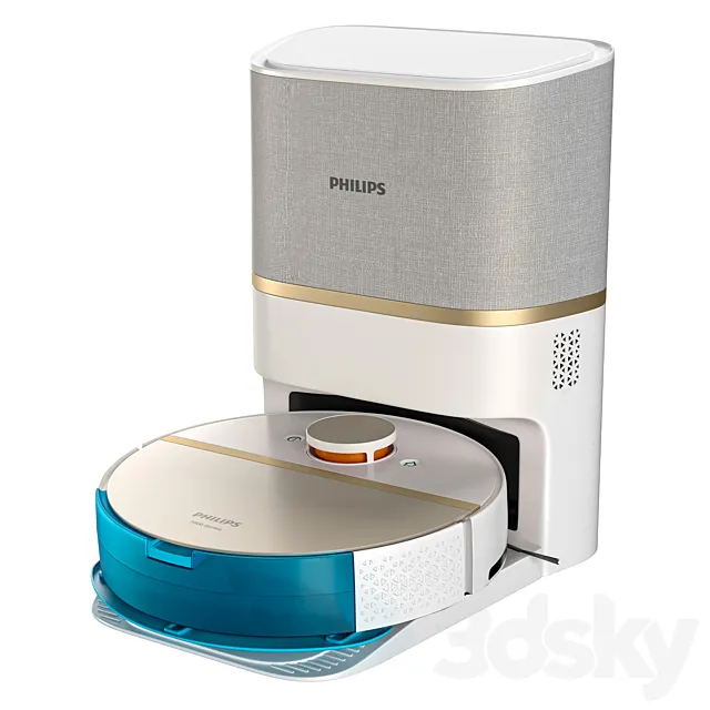 Philips HomeRun 7000 Series Robot Vacuum – XU7100 3D Model