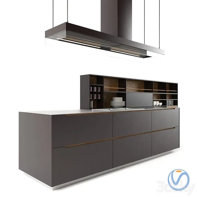 Phoenix Poliform kitchen 3D Model Phoenix Poliform kitchen 3D Model