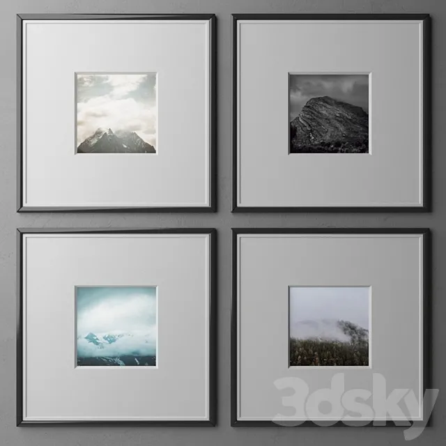 Photo frame with photo – 02-03 3D Model