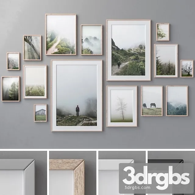 Photo Frames Set 1006 3D Model Download